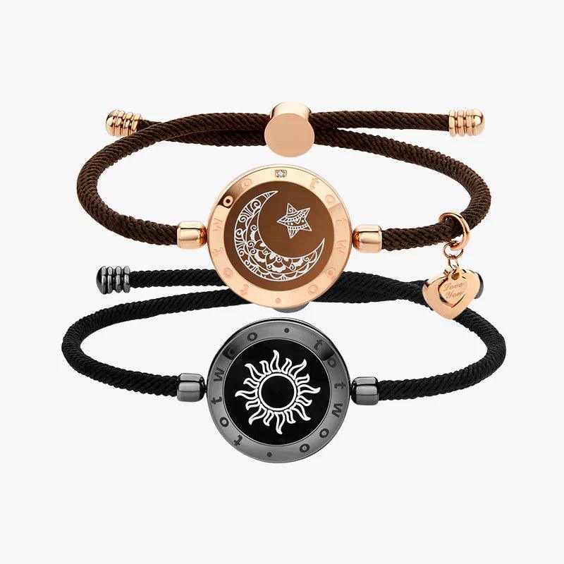 Matching bracelets Sun & Moon Long distance (Snake Chain) - LOVELINK