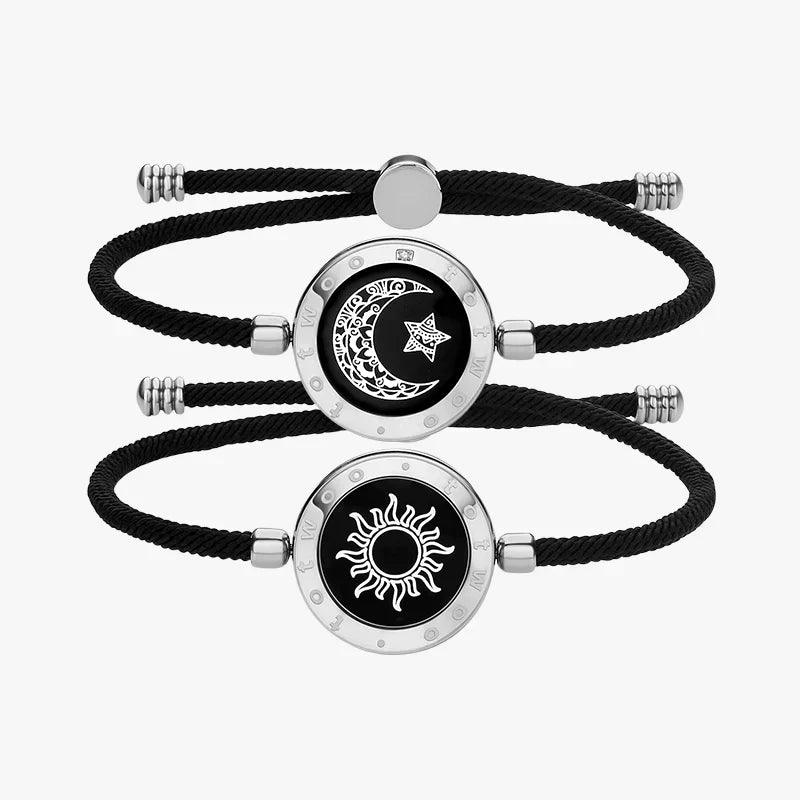 Matching bracelets Sun & Moon Long distance (Snake Chain) - LOVELINK