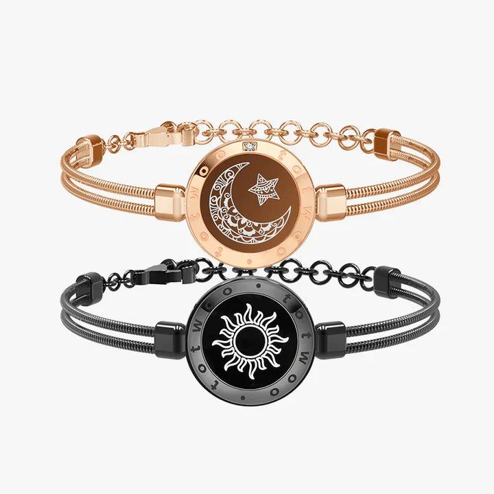 Matching bracelets Sun & Moon Long distance (Snake Chain) - LOVELINK