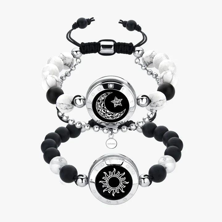 Matching bracelets Sun & Moon Long distance (Snake Chain) - LOVELINK