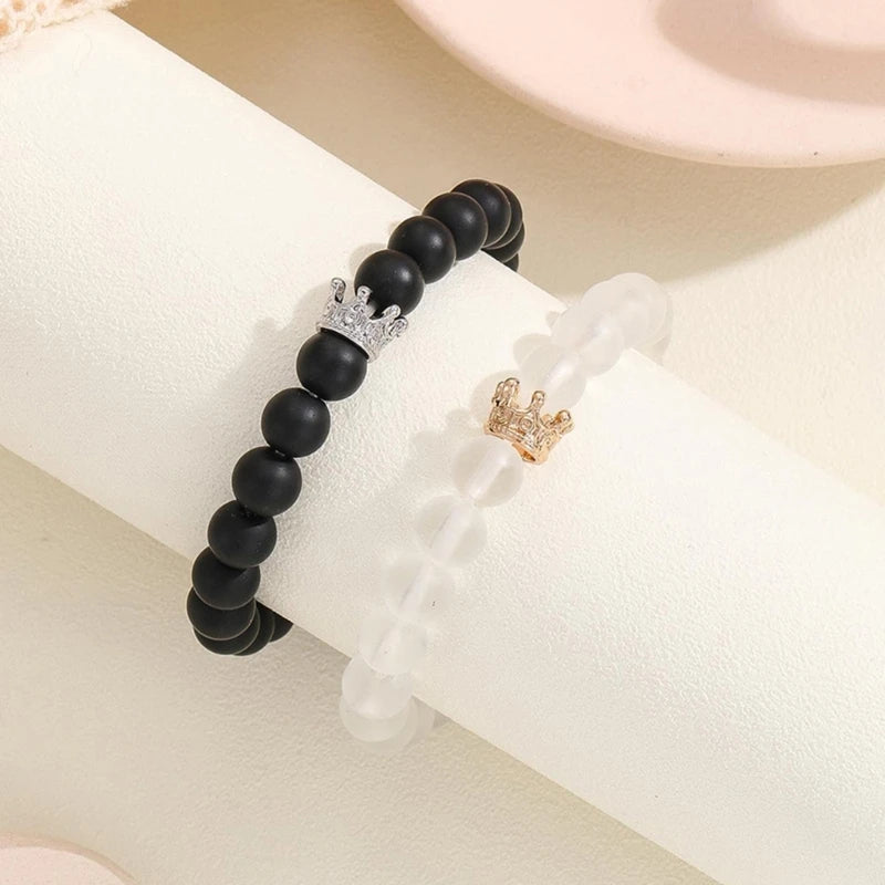 2Pcs Matching Bracelets Luminous Heart Couples Bracelet